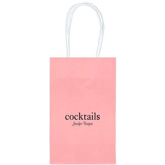 Big Word Cocktails Medium Twisted Handled Bags